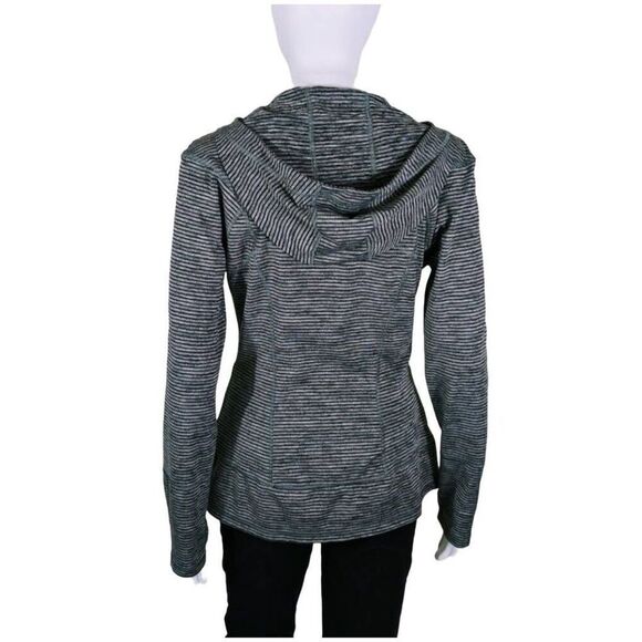 Lukka Women's Gray/Black Workout Zippered Hooded Jacket w/ Thumb Holes Size Medi - Picture 3 of 6